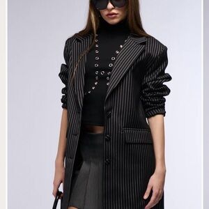 ✨AKIRA Charcoal Pinstripe Blazer✨ like new